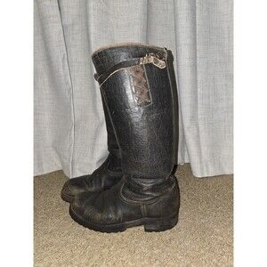 Early Vtintage Boots TANK Sole  Americana Military Knee Leather  Welted